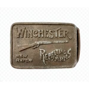 Vintage Winchester Repeating Arms Rifle Belt Buckle‎ New Haven Conn